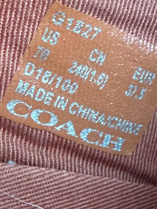 Coach Farrah Signature Sneakers Brown Jacquard Leather Women's Sz. 7 Lace-Up - Picture 6 of 6